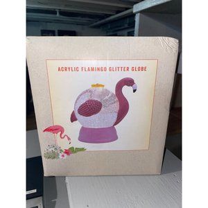 Acrylic Flamingo Glitter Globe